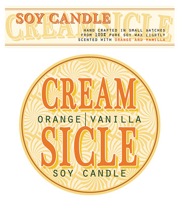 Round Creamsicle Label